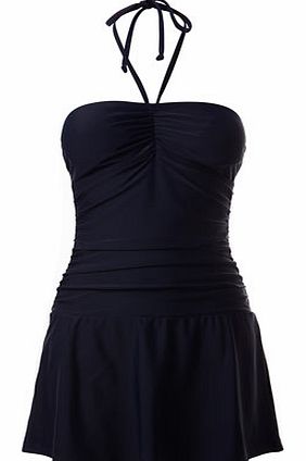 Bhs Womens Plain Navy Bandeau Swimdress, navy