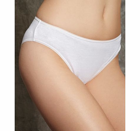 Womens White 5 Pack High Leg Knickers, white