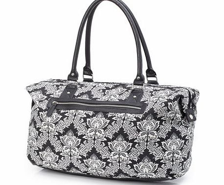 Bhs Womens White Print Weekend Bag, white 3125250306