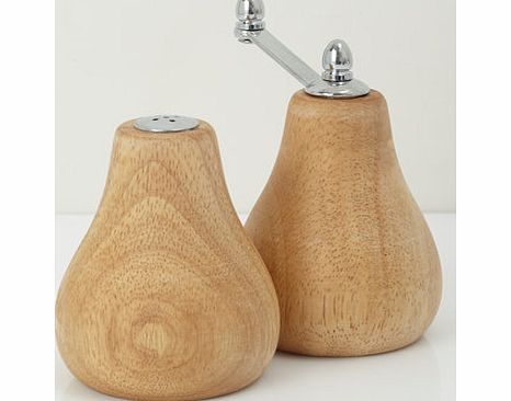 Bhs Wood pear salt and pepper set, natural 9574880438