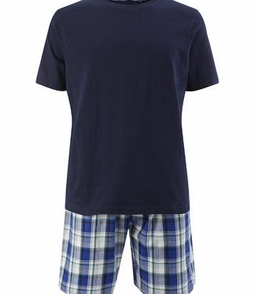 Bhs Woven Cotton Pyjamas, Blue BR62P05FNVY