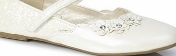 Bhs Younger Girls Occasion Ivory Flower Applique