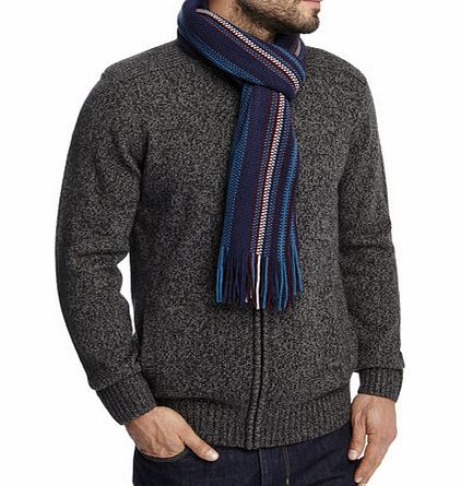 Bhs Zip Knit Scarf, Blue BR63S19FTEA