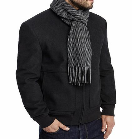 Bhs Zip Knit Scarf, Grey BR63S18FGRY