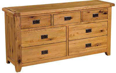 bideford Oak 3 Over 4 Chest Of Drawers