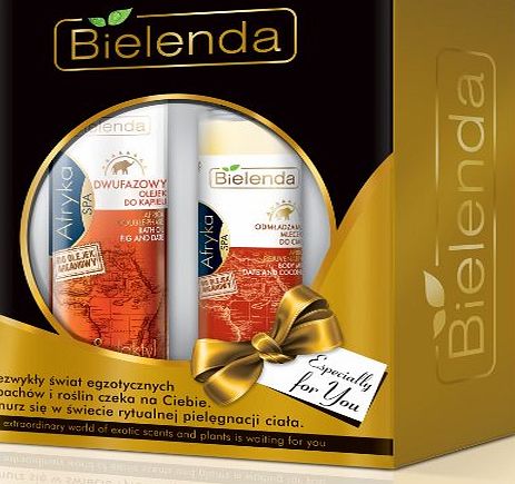 Bielenda AFRICA SPA GIFT SET: Rejuvenating amp; Moisturizing Fig amp; Date Double-Phase Bath amp; Shower O