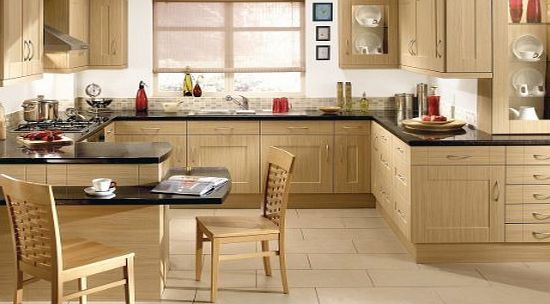 Big Home Shop Fitted Kitchen Furniture Starter Pack LKITB: Salerno Ferrara Oak Kitchen Unit Set