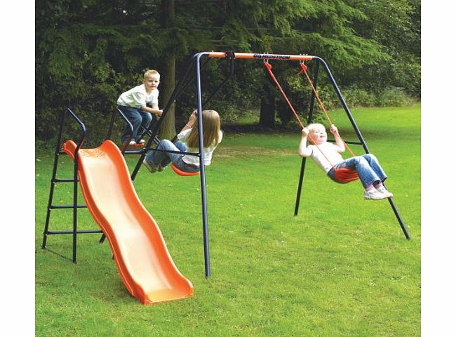 Big Red Warehouse Childrens Garden Swing With Slide Headstrom Saturn Swing Set