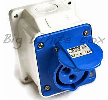 Big White Box Garage Hook Up Socket - 16Amp - Waterproof IP44 - Caravan / Motorhome / Industrial