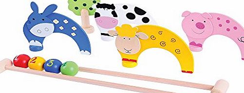 Bigjigs Toys BJ122 Farm Animal Carpet Croquet