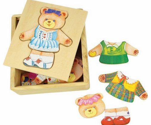 BJ764 Wooden Dress Up Mrs Bear