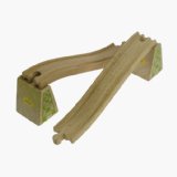 Bigjigs Toys Ltd Wooden Train Track - Ascender / Descender Set (compatible with other leading brands) - Bigjigs Rail