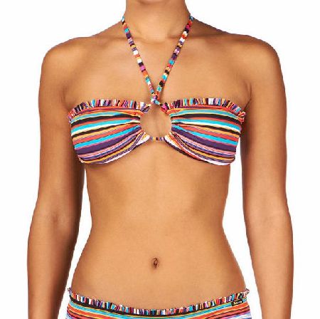 Bikini Bar Womens Bikini Bar Wave Bandeau Bikini Top -