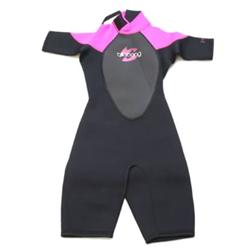 Girls Intruder 2/2mm Shorty - Black/Pink