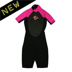 Girls Intruder Shorty Wetsuit - Black