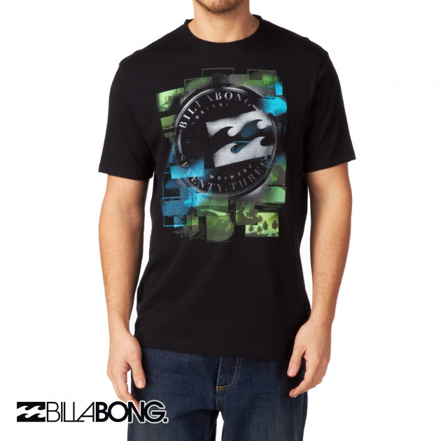 Mens Billabong Plasma T-Shirt - Black