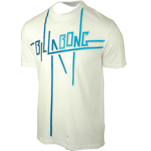 Mens Billabong Signs T-Shirt. White