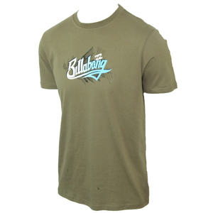 Mens Billabong Tiempo T-Shirt. Earth