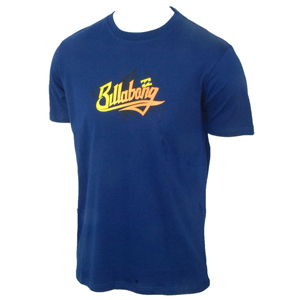 Mens Billabong Tiempo T-Shirt. Indigo