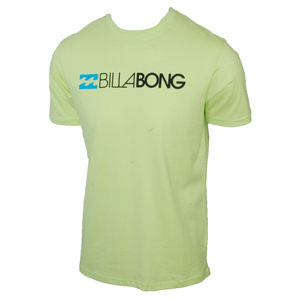 Mens Billabong Trifecta T-Shirt. Electric Yellow