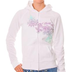 Womens Lemon Drop Zip Hoody - White