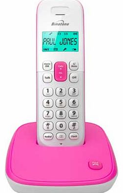 Binatone Fusion Pink Cordless Telephone - Single