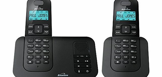 Binatone Vantage 6020 Twin Dect Telephone with Answering Machine - Black