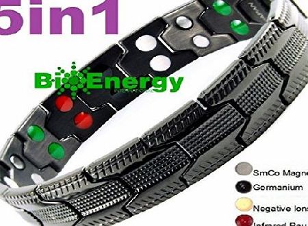 BioEnergy International TITANIUM Magnetic Energy Germanium Armband Power Bracelet Health Bio 5in1 Bio 242