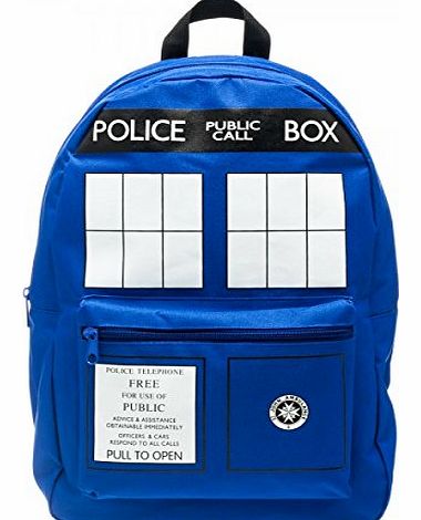 Doctor Who Blue TARDIS Police Box Basic Backpack Knapsack