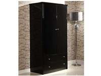 Birlea Aztec 2 Door 2 Drawer Robe Black Wardrobe