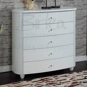 Birlea Aztec White 5 Drawer Chest