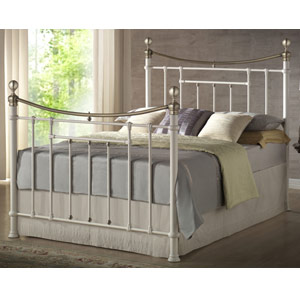 Bronte 4FT 6 Double Bedstead - Cream