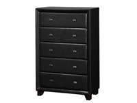 Birlea Brooklyn 5 Drawer Chest Black Drawer Chest