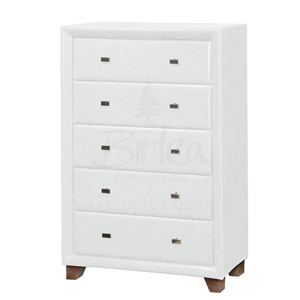 Brooklyn White 5 Drawer Chest