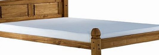 Corona Low End Double Bed, Waxed Pine