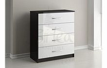 Birlea Lynx 4 Drawer Chest Black And White