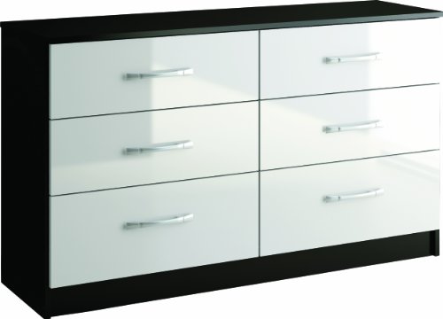 Birlea Lynx 6 Drawer Chest, Black 