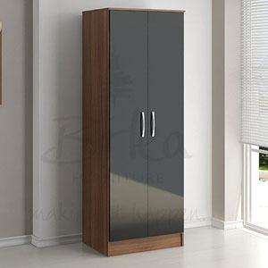 Birlea Lynx Black 2 Door Wardrobe