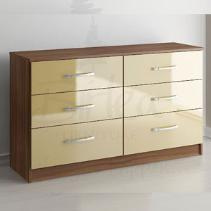 Lynx Cream 6 Drawer Chest