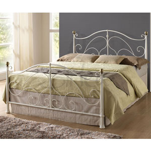 Birlea Milano 4FT 6 Double Bedstead - Cream