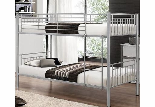 Birlea Rhodes Bunk Bed Silver