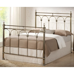 Shanghai 4FT 6 Double Bedstead - Brass