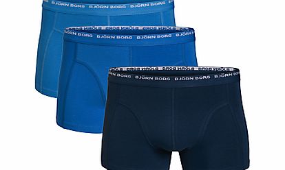 Bjorn Borg Small Logo Trunks, Pack of 3, Blue