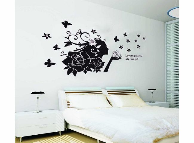 Black Bud Beauty Walplus Black Beauty Wall Stickers