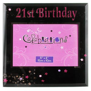 Crystal Sparkly 21st Birthday Photo Frame