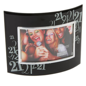 Glass Curved 6 x 4 21st Birthday Photo Frame