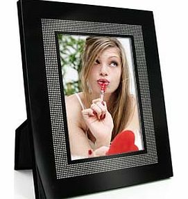 Silver Dot Glitter 5 x 7 Glass Photo Frame