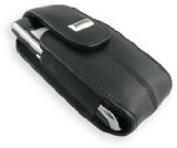 BlackBerry Genuine BlackBerry Storm 9500 9530 Lambskin Leather Swivel Pouch - Black