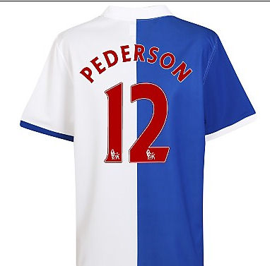 Blackburn Umbro 2010-11 Blackburn Rovers Home Shirt (Pedersen 12)