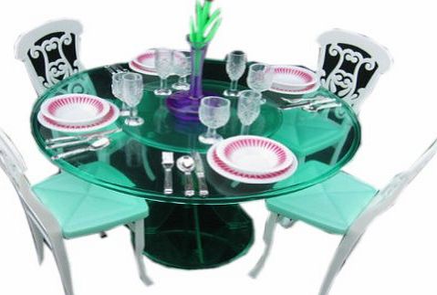 Blancho Barbie Doll House Fashion Dinner Table Set